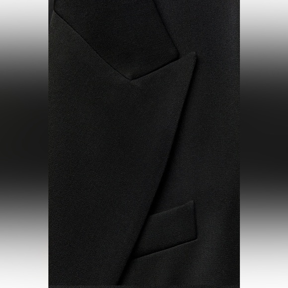 Zara Black Long Oversized double breasted Jacket Blazer Coat Size XS - S NWT - Picture 10 of 16